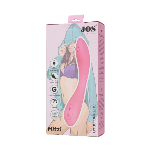 G-Spot вибратор со стимулирующим шариком JOS Mitzi, силикон, розовый, 21 см