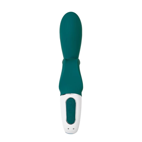 Нереалистичный вибратор Satisfyer Hug me Connect App, силикон, серо-голубой, 20,5 см