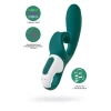 Нереалистичный вибратор Satisfyer Hug me Connect App, силикон, серо-голубой, 20,5 см