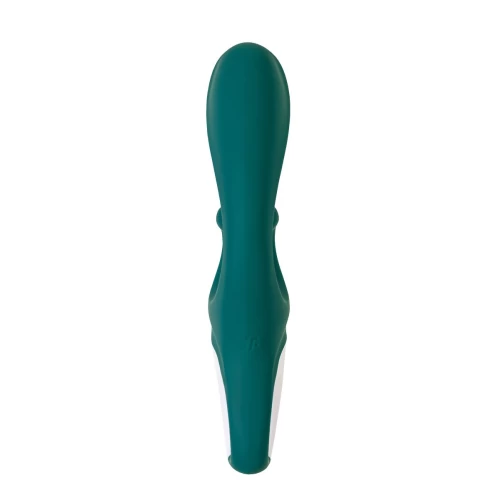 Нереалистичный вибратор Satisfyer Hug me Connect App, силикон, серо-голубой, 20,5 см