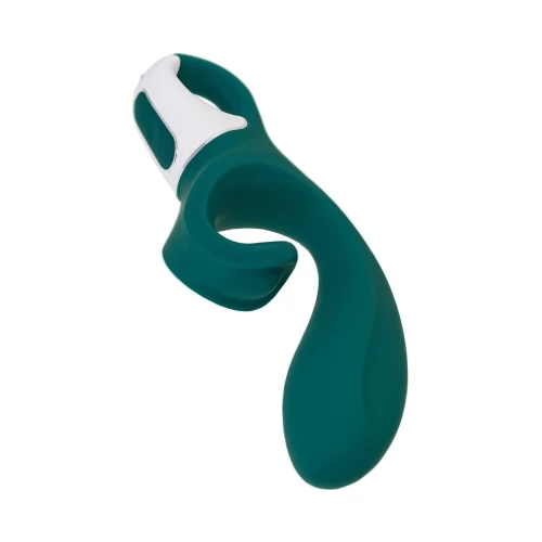Нереалистичный вибратор Satisfyer Hug me Connect App, силикон, серо-голубой, 20,5 см