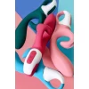 Нереалистичный вибратор Satisfyer Hug me Connect App, силикон, серо-голубой, 20,5 см