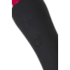 Двусторонний вибромассажер Black&Red by TOYFA, силикон, черный, 21 см