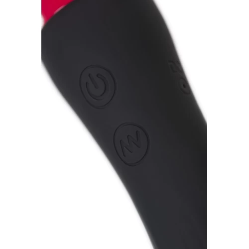 Двусторонний вибромассажер Black&Red by TOYFA, силикон, черный, 21 см