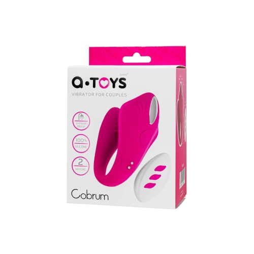 Вибратор для пар A-Toys by TOYFA Cobrum, силикон, розовый, 9,6 см