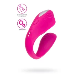 Вибратор для пар A-Toys by TOYFA Cobrum, силикон, розовый, 9,6 см