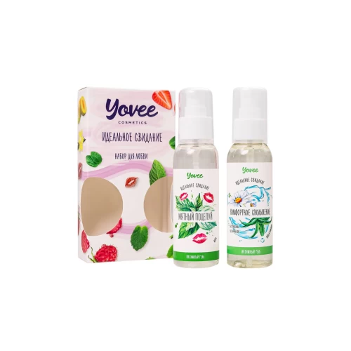 Набор гелей-смазок Yovee для любви (721005+721053), вкусовой (мята) + увл (алоэ), 2х100 мл