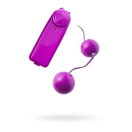 Вагинальные шарики с вибрацией TOYFA Basic, ABS пластик, фиолетовый, 12,2 см