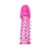 Насадка на пенис с ворсинками TOYFA Basic, TPE, розовый, 13,5 см