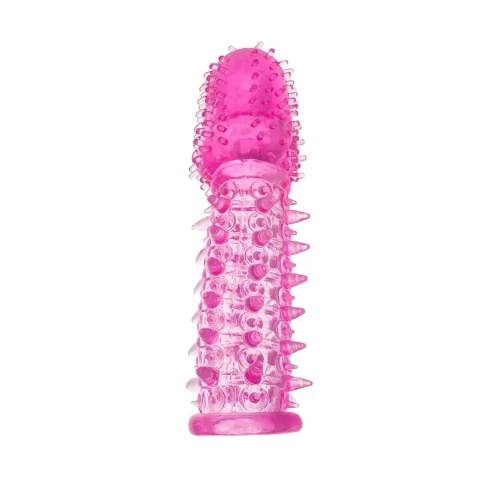 Насадка на пенис с ворсинками TOYFA Basic, TPE, розовый, 13,5 см