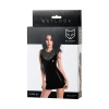 Платье Glossy Lulu из материала Wetlook, черное, XL