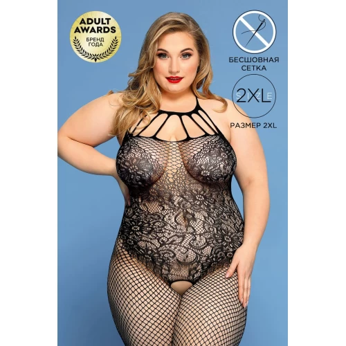 Костюм-сетка Candy Girl Hera, нейлон, черный, 2XL