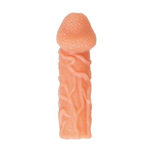 Насадка реалистичная KOKOS COCK SLEEVE с дополнительной стимуляцией, TPE, телесная, 15.6 см