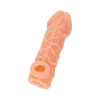 Насадка реалистичная KOKOS COCK SLEEVE с дополнительной стимуляцией, TPE, телесная, 15.6 см
