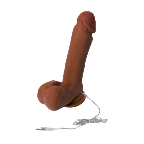 Реалистичный вибратор RealStick Elite Mulatto, коричневый, 16 см
