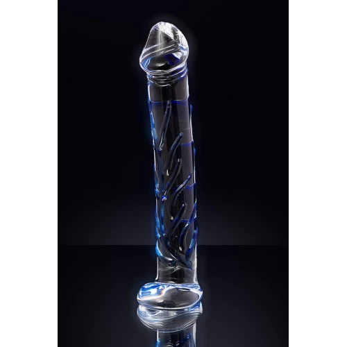 Нереалистичный фаллоимитатор Sexus Glass, стекло, прозрачный, 17 см