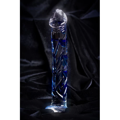 Нереалистичный фаллоимитатор Sexus Glass, стекло, прозрачный, 17 см