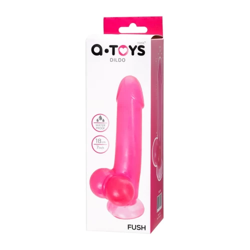 Реалистичный фаллоимитатор A-Toys by TOYFA Fush, TPE, розовый, 18 см