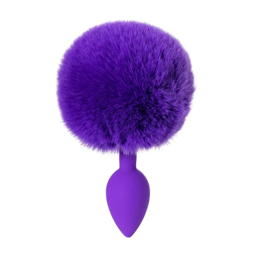 Анальная втулка с хвостом ToDo by Toyfa Sweet bunny, силикон, фиолетовый, 13 см, Ø 2,8 см, 42 г