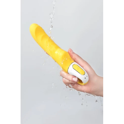 Нереалистичный вибратор Satisfyer Vibes Yummy Sunshine, силикон, желтый, 22,5 см.