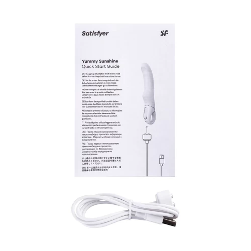 Нереалистичный вибратор Satisfyer Vibes Yummy Sunshine, силикон, желтый, 22,5 см.