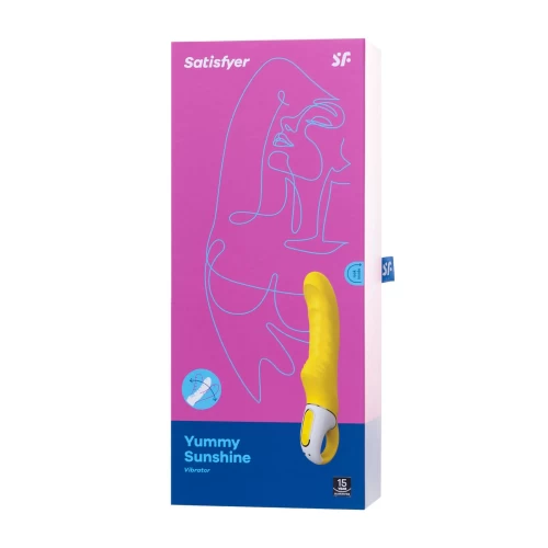 Нереалистичный вибратор Satisfyer Vibes Yummy Sunshine, силикон, желтый, 22,5 см.