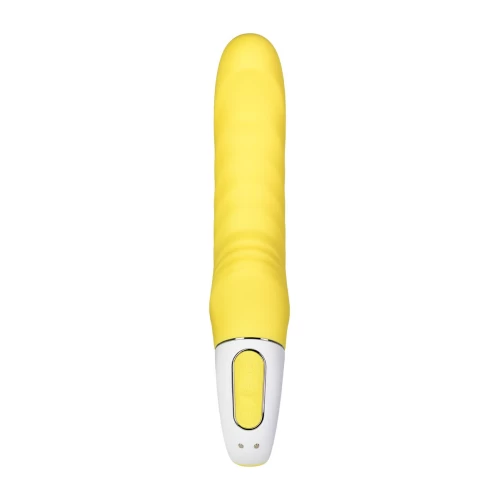 Нереалистичный вибратор Satisfyer Vibes Yummy Sunshine, силикон, желтый, 22,5 см.