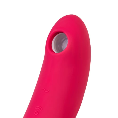 Точечный вибратор с вакуумной стимуляцией Satisfyer Twirling Pro, силикон, красный 20 см