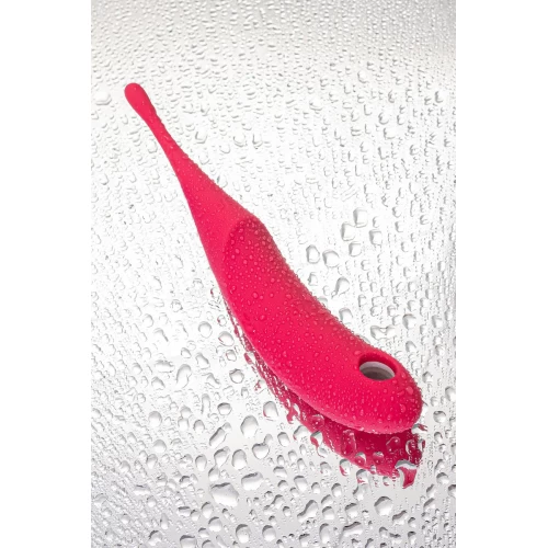 Точечный вибратор с вакуумной стимуляцией Satisfyer Twirling Pro, силикон, красный 20 см