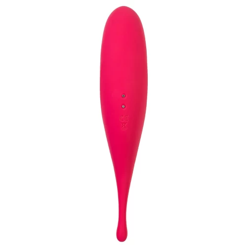 Точечный вибратор с вакуумной стимуляцией Satisfyer Twirling Pro, силикон, красный 20 см
