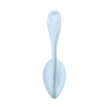Виброяйцо Satisfyer Smooth Petal Connect App, голубое, 6,5 см