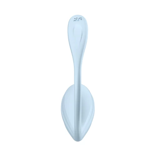 Виброяйцо Satisfyer Smooth Petal Connect App, голубое, 6,5 см