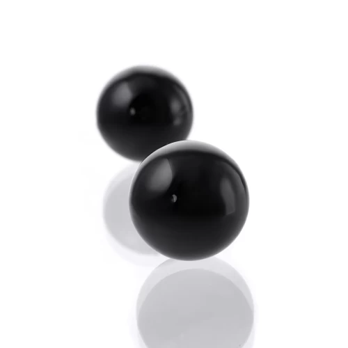 Вагинальные шарики Sexus Glass, стекло, черные, Ø 3,2 см
