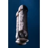 Насадка ToyFa XLover, для увеличения размера с вибрацией,TPE, черная прозрачная, 15,5 см