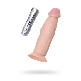 Вибратор RealStick Nude реалистичный, PVC, телесный, 7 режимов вибрации, 19,5 см
