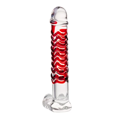 Нереалистичный фаллоимитатор Sexus Glass, стекло, прозрачный, 16 см