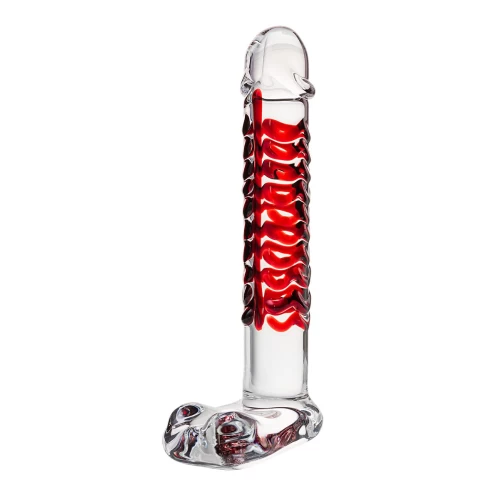 Нереалистичный фаллоимитатор Sexus Glass, стекло, прозрачный, 16 см