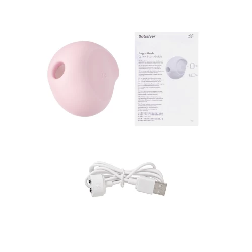 Вакуум-волновой бесконтактный стимулятор клитора Satisfyer Sugar Rush, силикон, розовый, 8,2 см