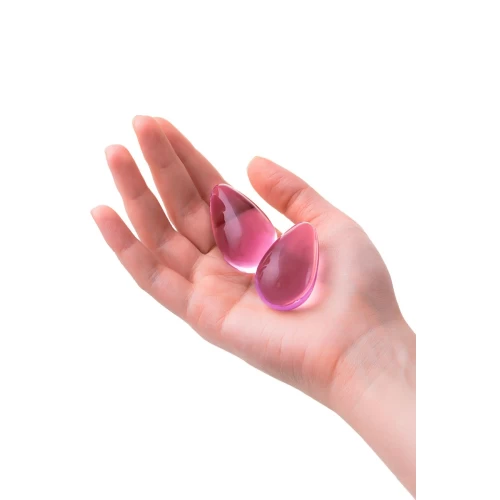 Вагинальные шарики Sexus Glass, стекло, розовые, Ø 2,7 см