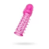 Насадка на пенис с ворсинками TOYFA Basic, TPE, розовый, 13,5 см