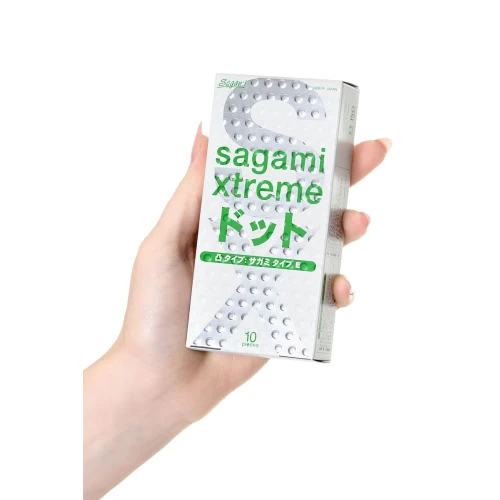 Презервативы Sagami, xtreme, type-e, латекс, 18,5 см, 5,2 см, 10 шт.