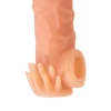 Насадка реалистичная KOKOS NUDE SLEEVE с дополнительной стимуляцией, TPE, телесная, 10 см