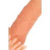 Насадка реалистичная KOKOS NUDE SLEEVE с дополнительной стимуляцией, TPE, телесная, 10 см