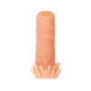 Насадка реалистичная KOKOS NUDE SLEEVE с дополнительной стимуляцией, TPE, телесная, 10 см