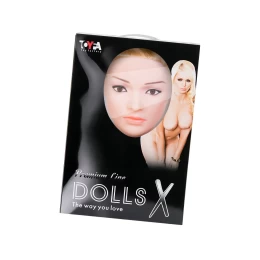 Кукла надувная Dolls-X by TOYFA Liliana с реалистичной головой, блондинка, с двумя отверстиями