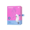 Вакуум-волновой стимулятор клитора с вибрацией Satisfyer Vulva Lover 2, силикон, белый, 11,9 см