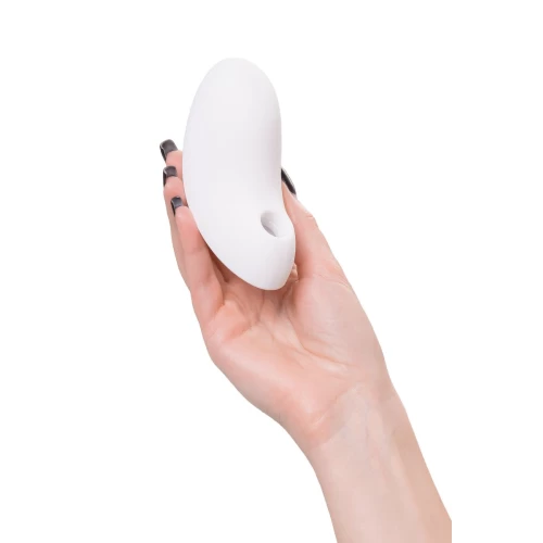 Вакуум-волновой стимулятор клитора с вибрацией Satisfyer Vulva Lover 2, силикон, белый, 11,9 см
