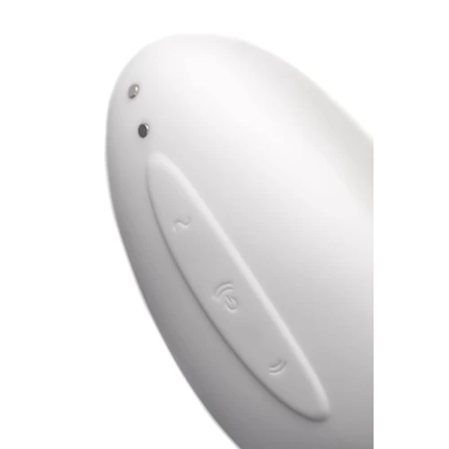 Вакуум-волновой стимулятор клитора с вибрацией Satisfyer Vulva Lover 2, силикон, белый, 11,9 см
